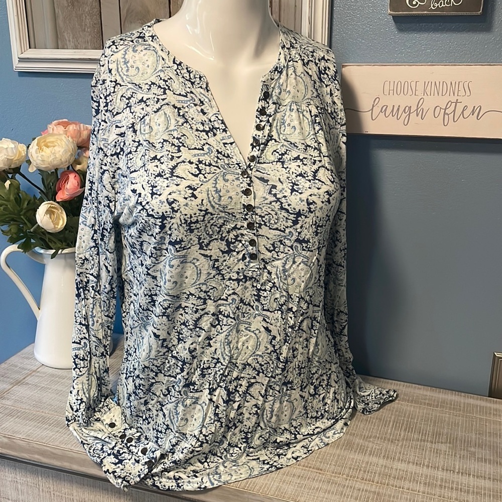 NWT Women’s size small petite shirt Lucky Brand paisley print